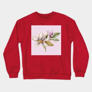 Magnolia Flowers Crewneck Sweatshirt